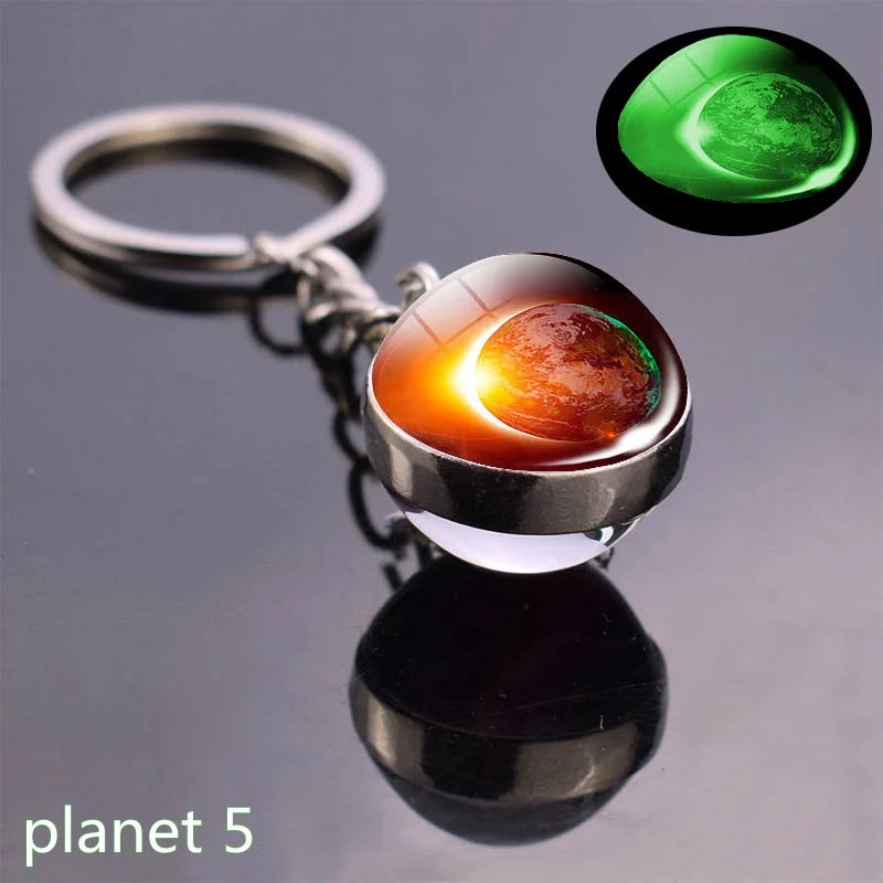 Glow In The Dark Solar System Planet Keyring