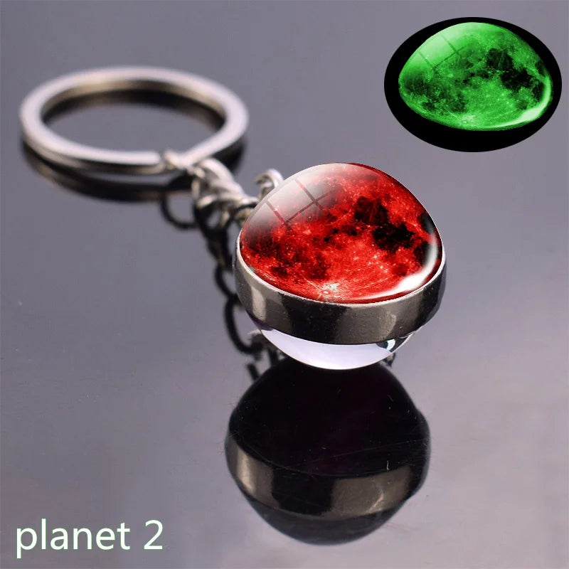 Glow In The Dark Solar System Planet Keyring