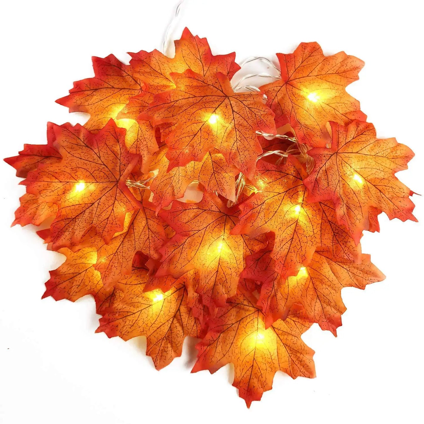 Artificial Maple Leaves LED Light String Lantern