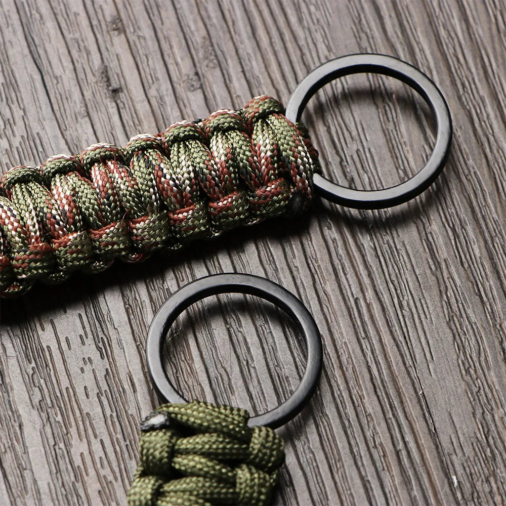 Outdoor Keychain Carabiner Military Paracord