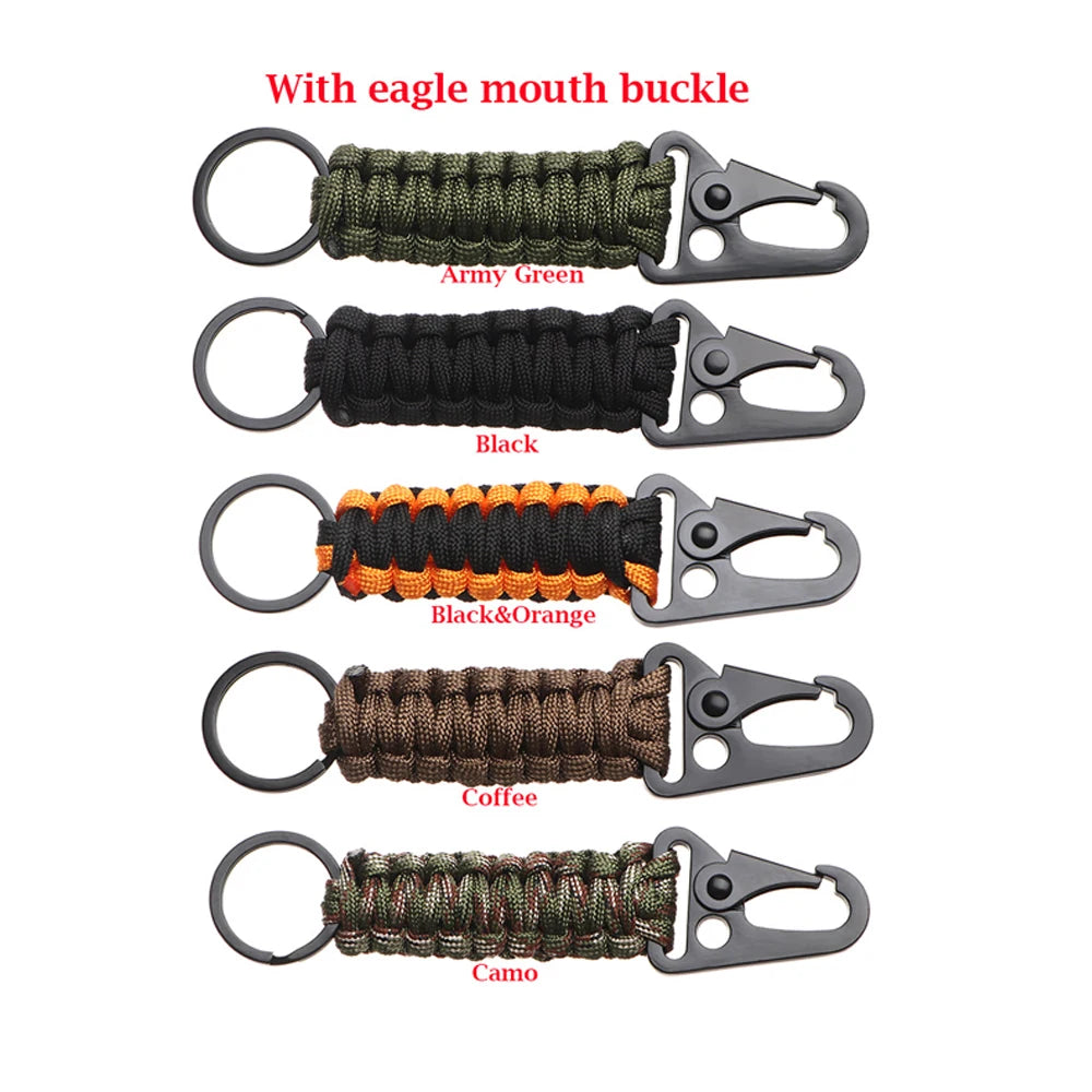 Outdoor Keychain Carabiner Military Paracord