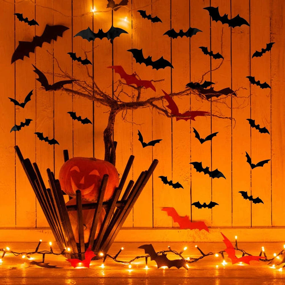 Halloween Decoration Black PVC Bat