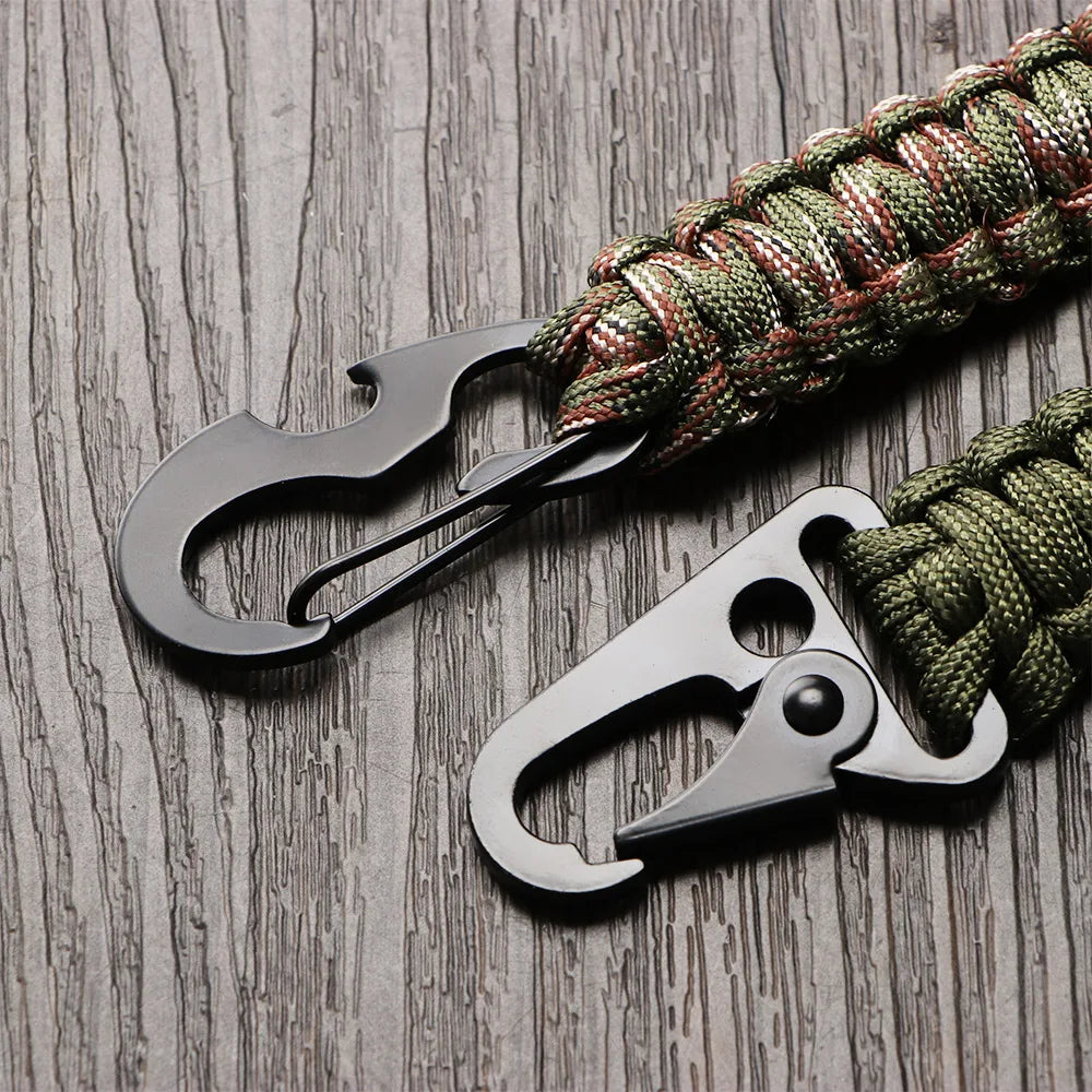 Outdoor Keychain Carabiner Military Paracord