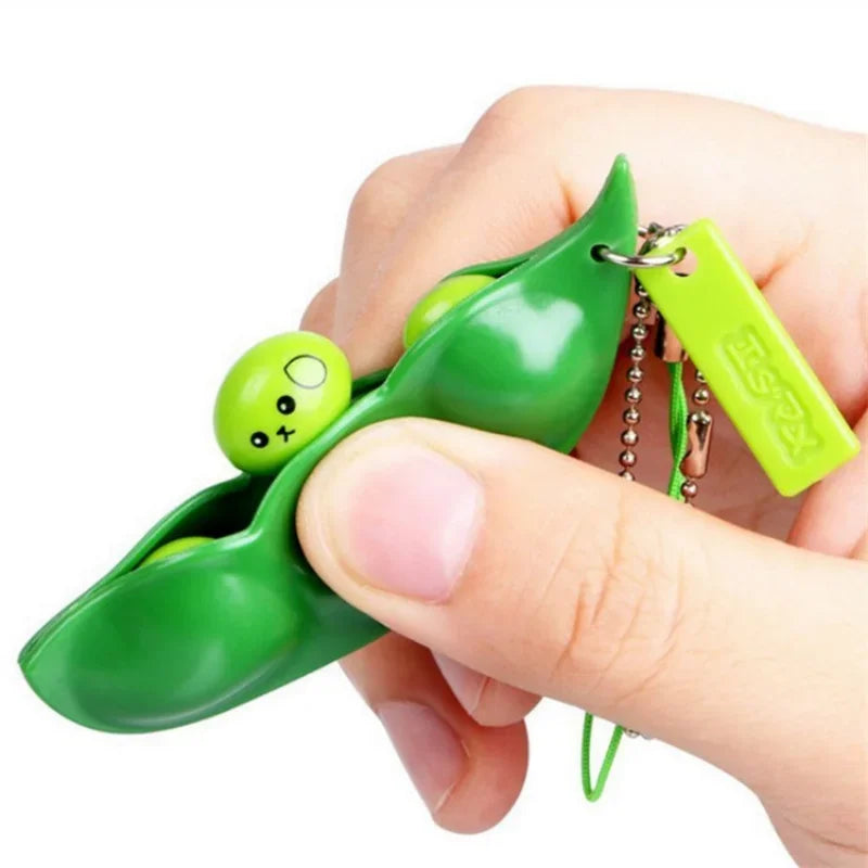 Fidget keychain Edamame Squishy toy