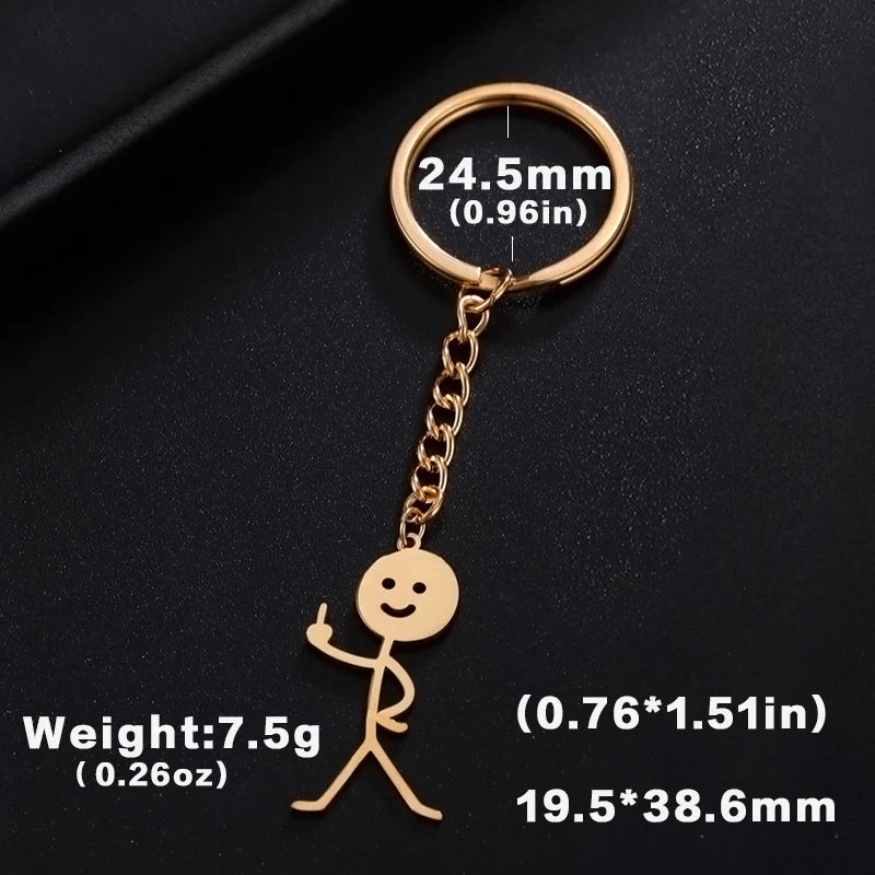 Funny Stickman Keychain