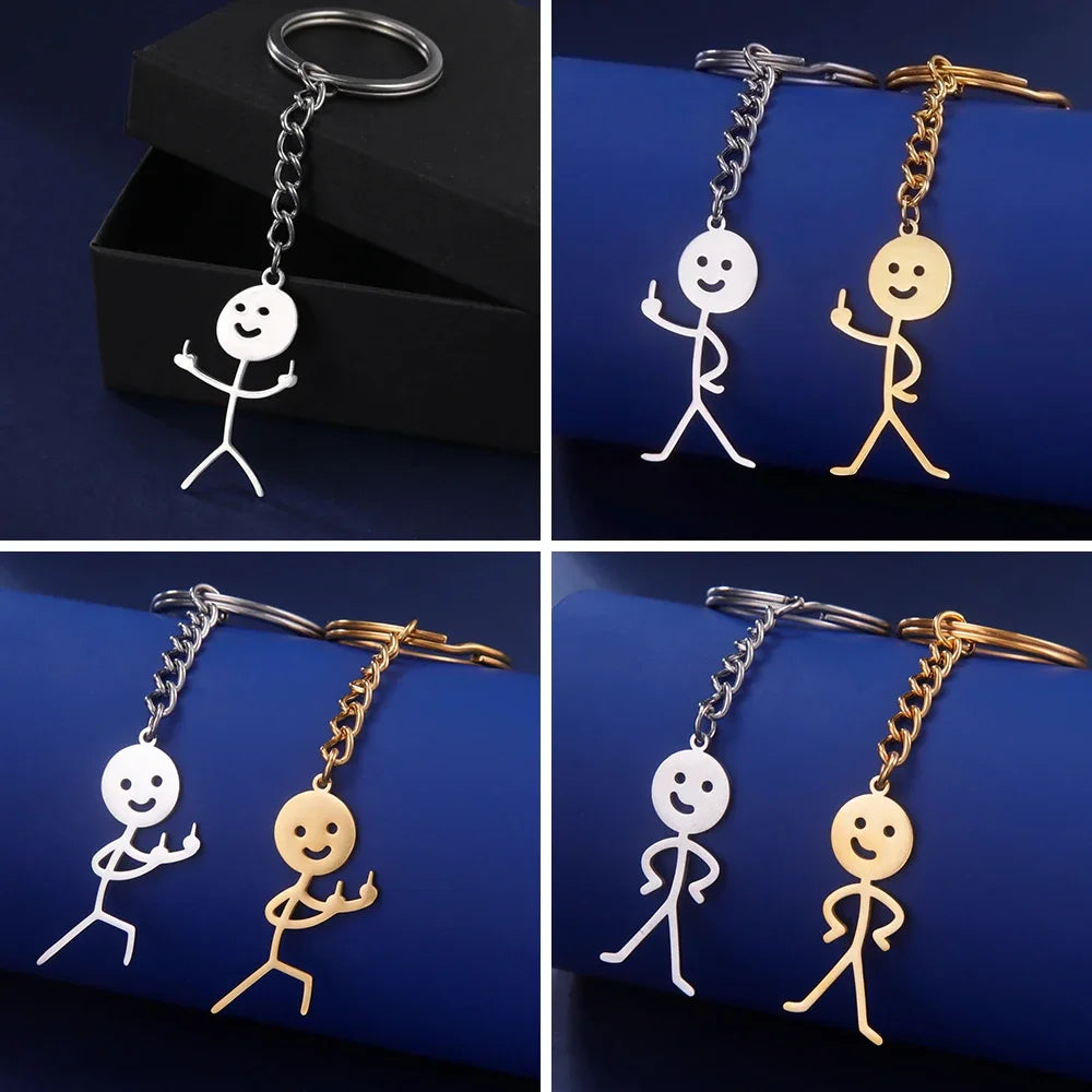 Funny Stickman Keychain