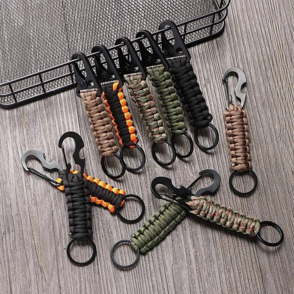 Outdoor Keychain Carabiner Military Paracord