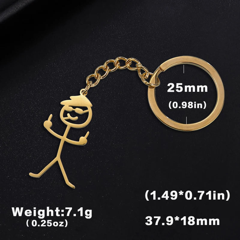 Funny Stickman Keychain