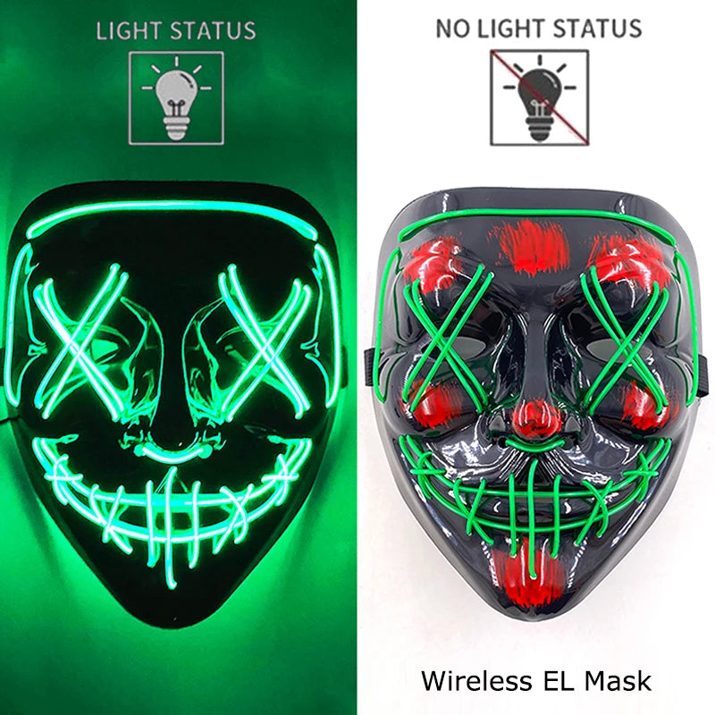 Wireless LED Glowing Mask