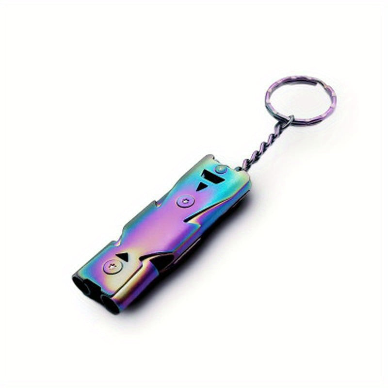 1Pcs Stainless Whistle Keychain