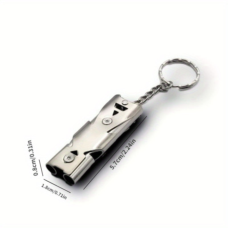 1Pcs Stainless Whistle Keychain