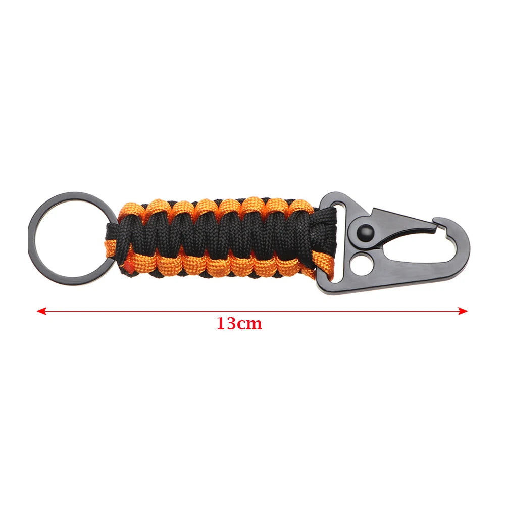 Outdoor Keychain Carabiner Military Paracord