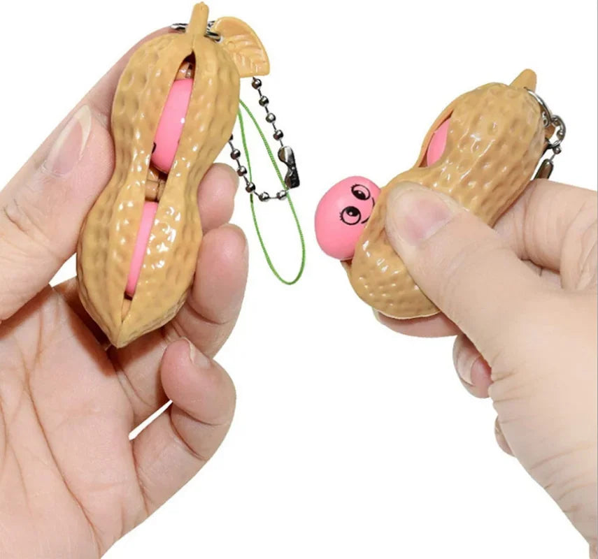 Fidget keychain Edamame Squishy toy