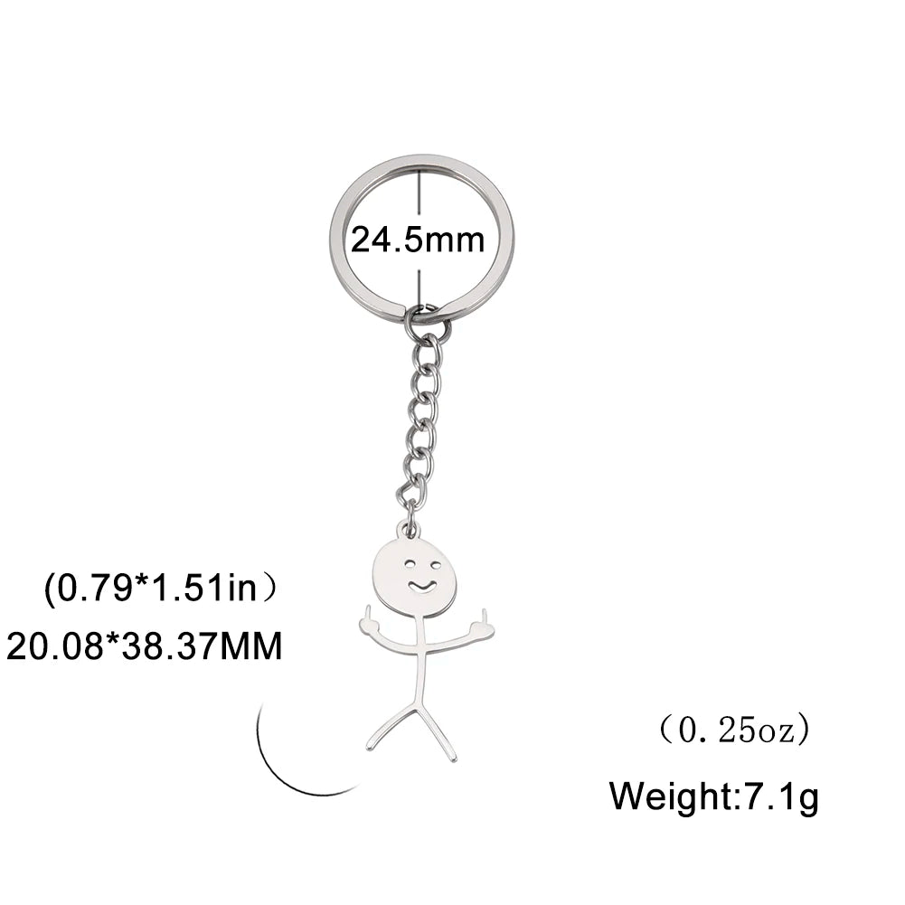 Funny Stickman Keychain