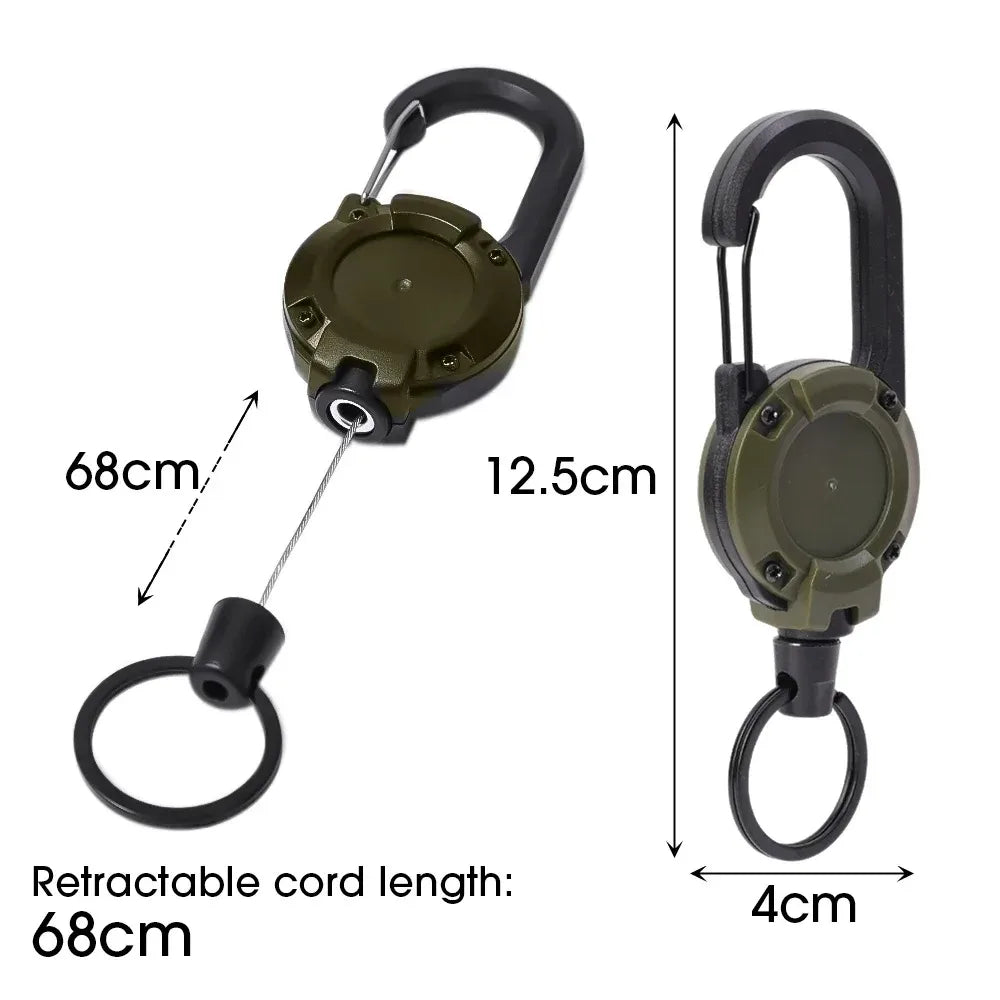 Pull Reel Carabiner Key Chain