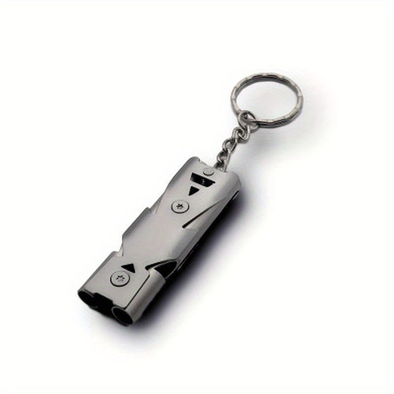 1Pcs Stainless Whistle Keychain