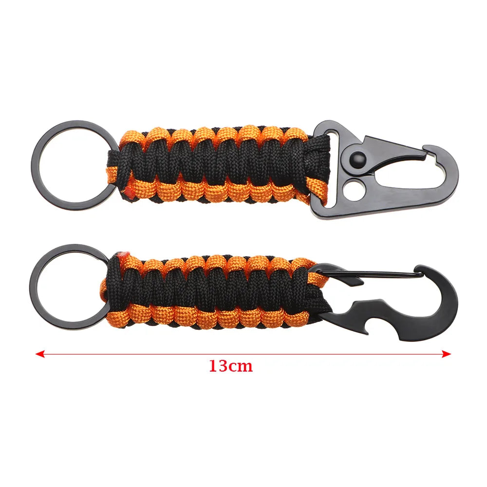 Outdoor Keychain Carabiner Military Paracord