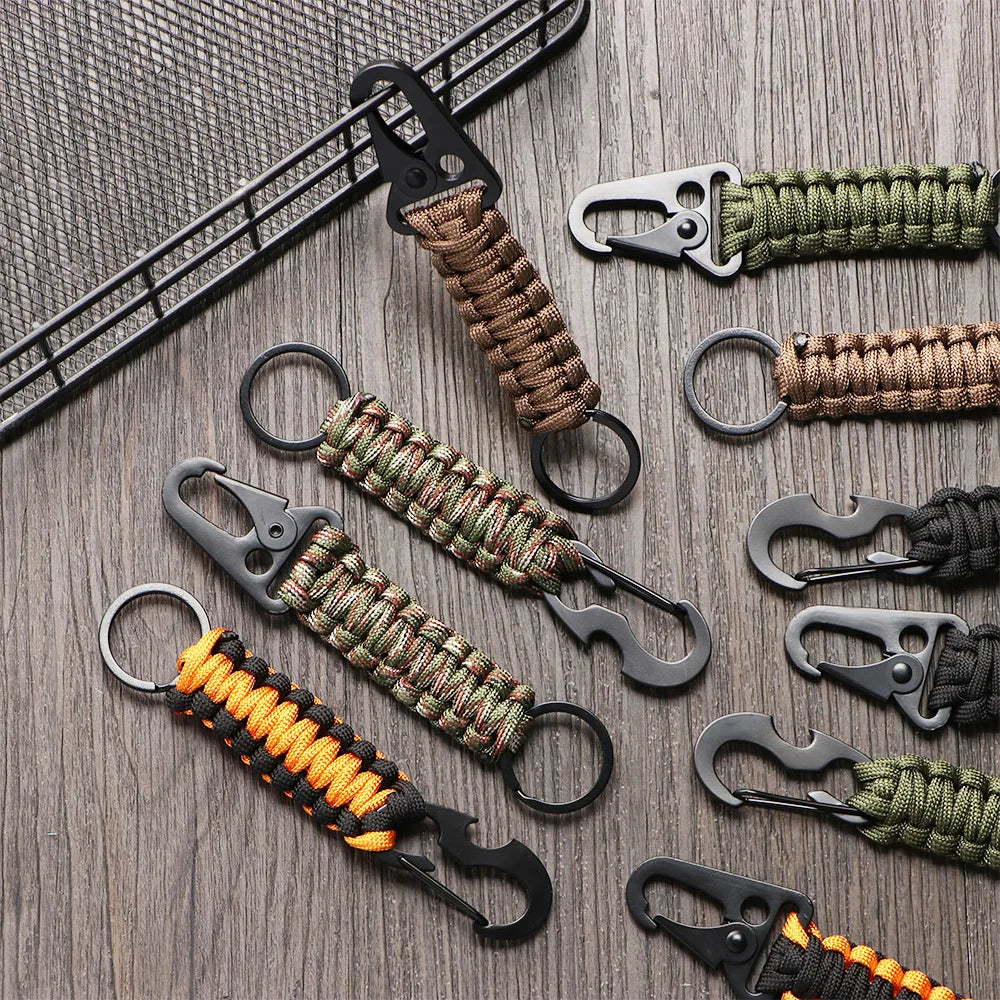 Outdoor Keychain Carabiner Military Paracord