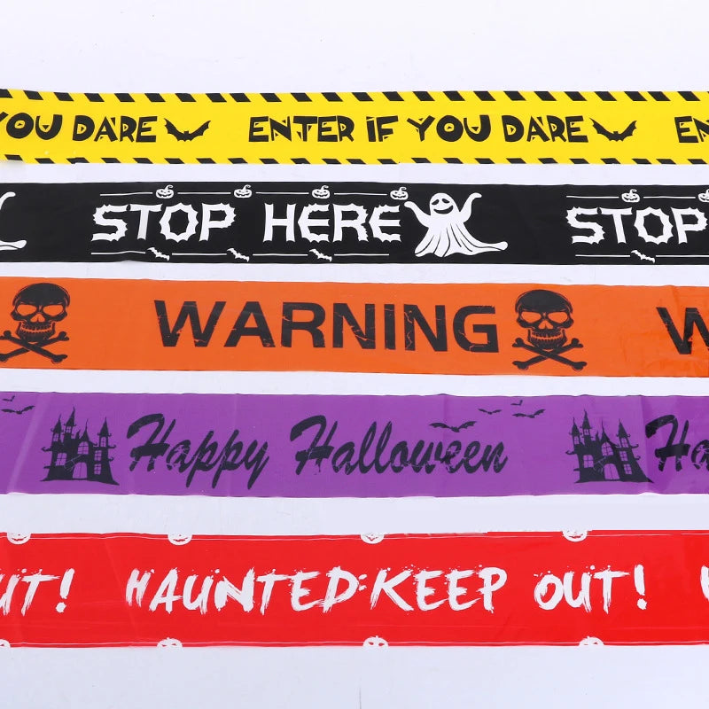 Halloween Window Prop Warning line Halloween Decoration