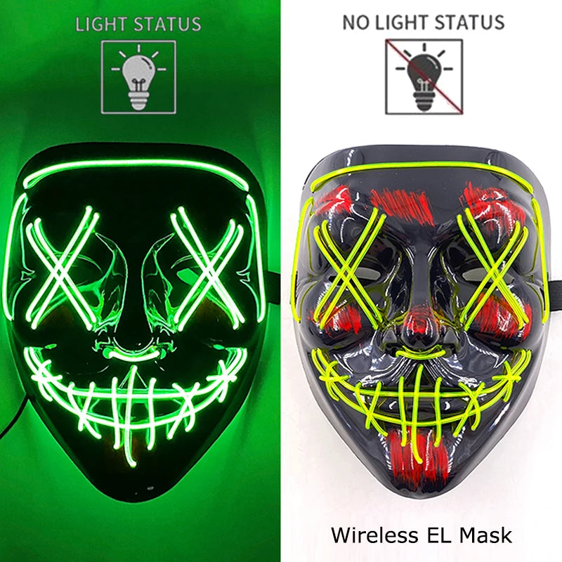 Wireless LED Glowing Mask