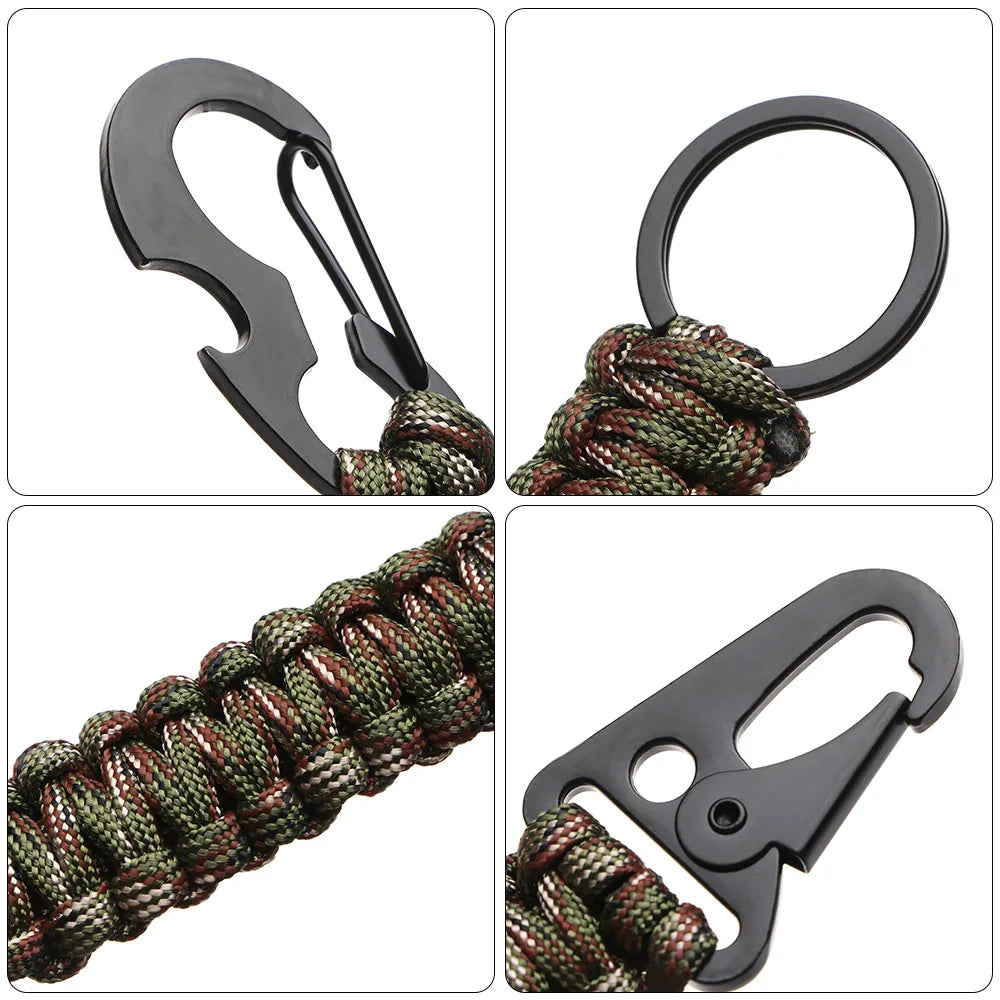 Outdoor Keychain Carabiner Military Paracord