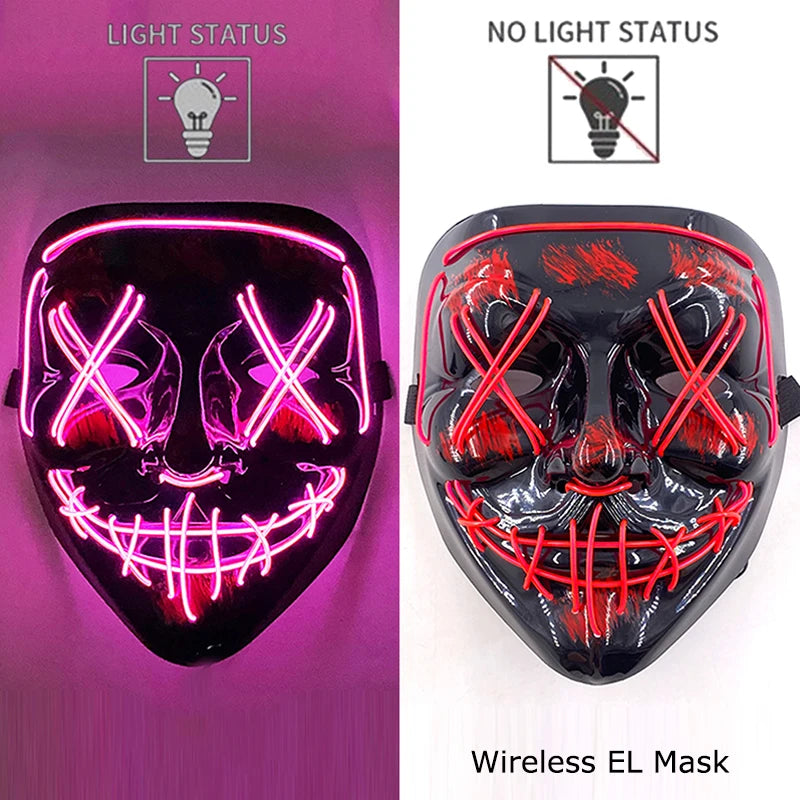 Wireless LED Glowing Mask