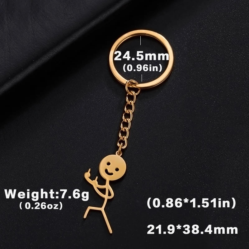 Funny Stickman Keychain