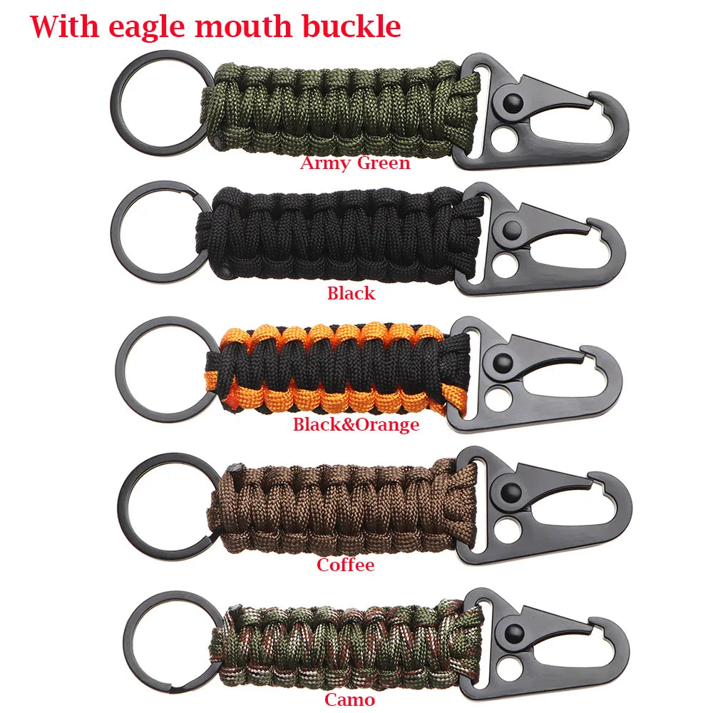 Outdoor Keychain Carabiner Military Paracord