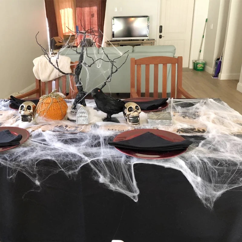 Halloween Decorations Artificial Spider Web