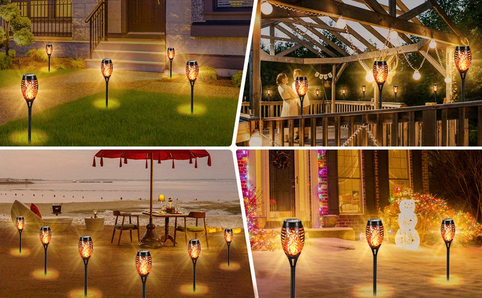 12LED Solar Flame Light Outdoor, Waterproof